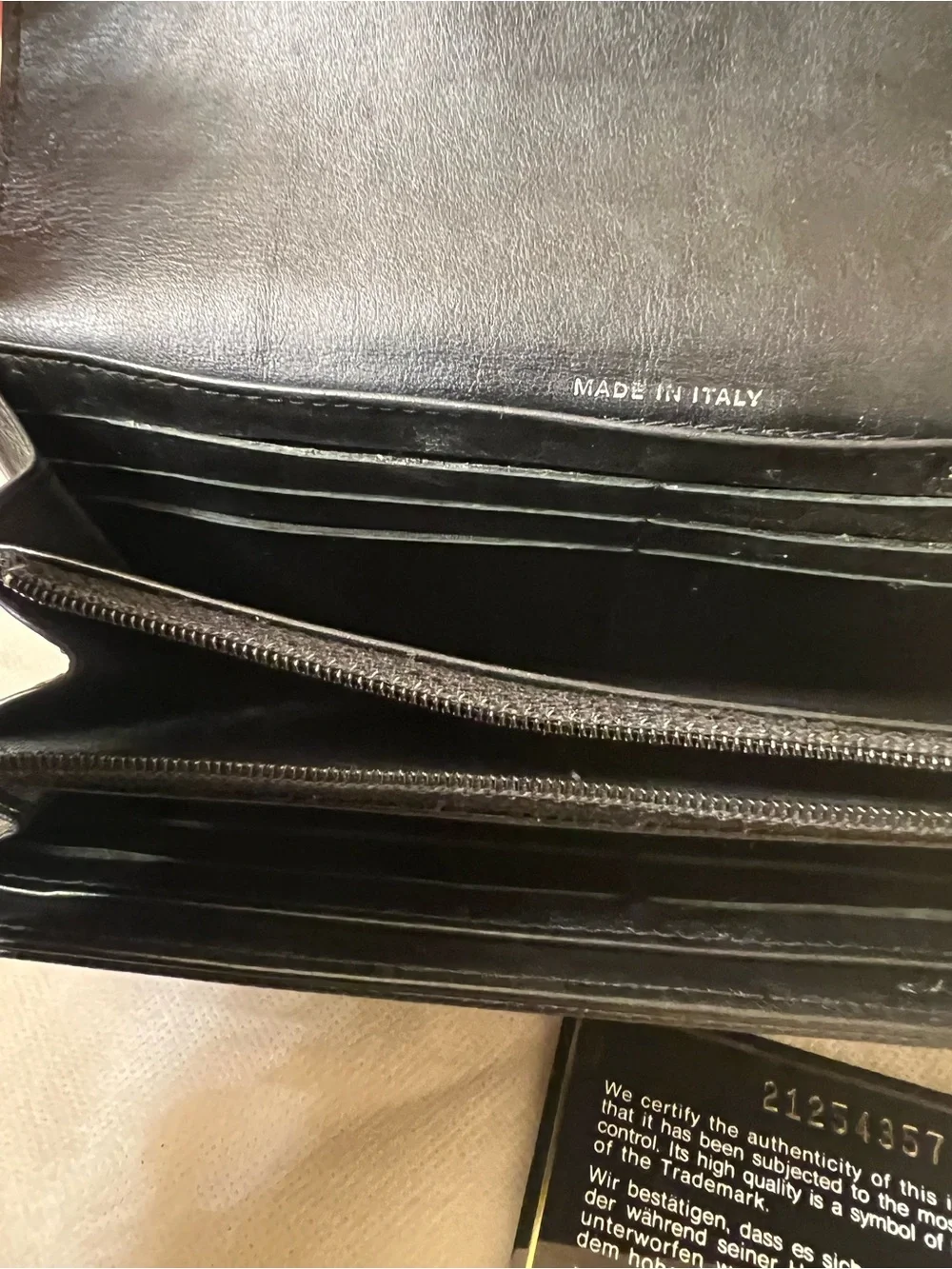 Chanel Black Caviar long Leather Wallet Clutch